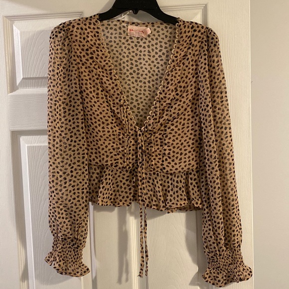 Showpo. Tops - Printed blouse with 3/4 sleeves